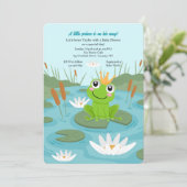 Frog Prince Baby shower Invitation (Debout devant)