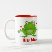 Frog Prince met Kiss Me Tekst mokken (Links)