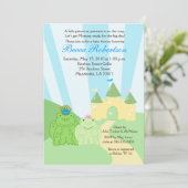 Frog Prince & Princess 5x7 Baby shower Invitation (Debout devant)