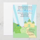 Frog Prince & Princess 5x7 Baby shower Invitation (Devant / Derrière)