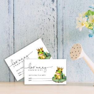 Frog Prince Raad hoeveel Snoepjes Informatiekaartje