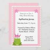Frog Princess Baby shower Uitnodiging (Voorkant / Achterkant)