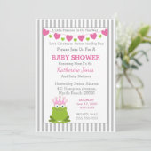 Frog Princess Baby shower Uitnodiging (Staand voorkant)