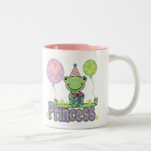 Frog Princess Birthday Tshirts en Gifts Tweekleurige Koffiemok
