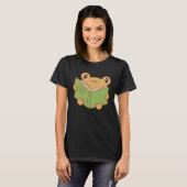 frog reading book t-shirt (Voorkant volledig)