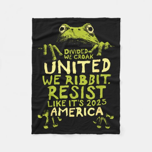 Frog Resist Cute Funny  Fleece Deken (Voorkant)