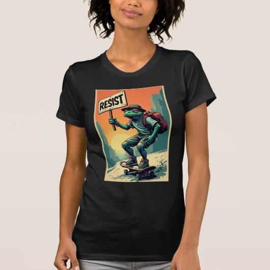 Frog Resist Portland Frog Protest - Portland Frog T-shirt (Voorkant)