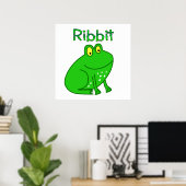 Frog Ribbit Poster (Thuiskantoor)