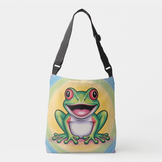 Frog’s Gentle Smile Crossbody Tas (Voorkant)