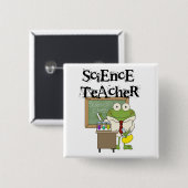 Frog Science Teacher Vierkante Button 5,1 Cm (Voorkant /achterkant)
