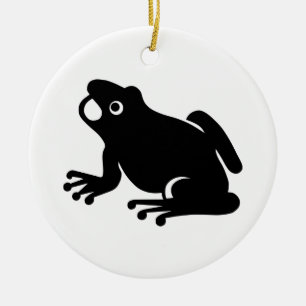 Frog Silhouette Keramisch Ornament