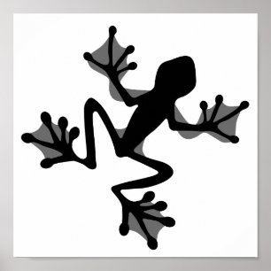 Frog Silhouette Poster