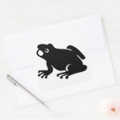 Frog Silhouette Vierkante Sticker (Envelop)