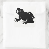 Frog Silhouette Vierkante Sticker (Tas)