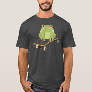 Frog Skateboard Funny Kawaii Toad speelt Japans T-shirt