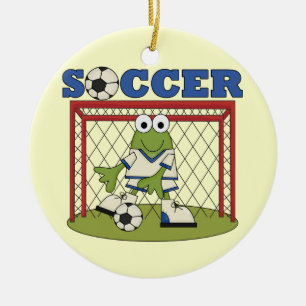 Frog Soccer Goalie T-shirts en cadeautjes Keramisch Ornament