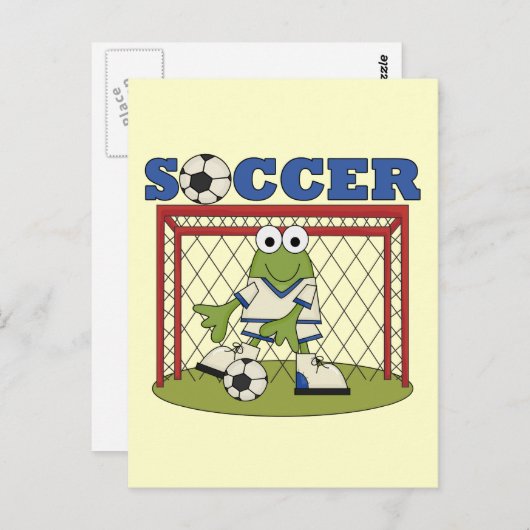 Frog Soccer Goalie Tshirts en Gifts Briefkaart (Voorkant / Achterkant)