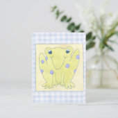 Frog Trio on Gingham Cloth Briefkaart (Staand voorkant)