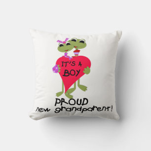 Frog Trots Grootouder van Jongen Geschenken Kussen