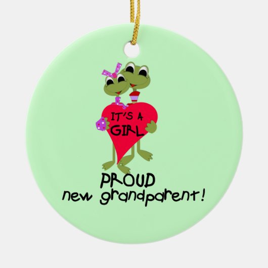 Frog Trots Grootouder van Meisje Gifts Keramisch Ornament (Voorkant)