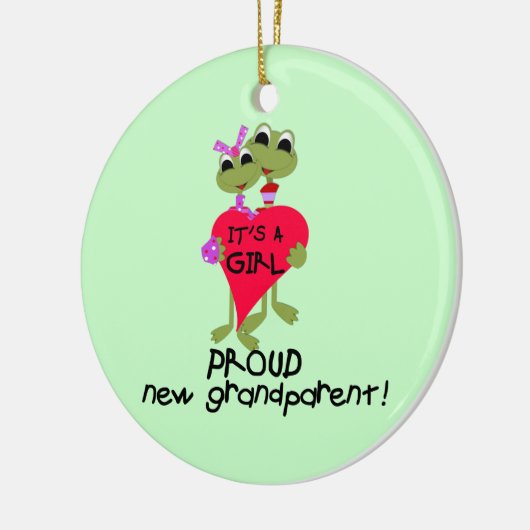 Frog Trots Grootouder van Meisje Gifts Keramisch Ornament (Links)