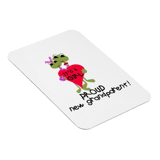 Frog Trots Grootouder van Meisje Gifts Magneet (Rechterzijde)