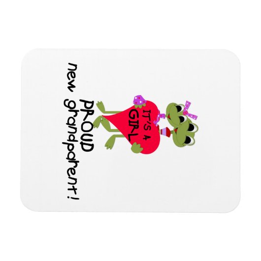 Frog Trots Grootouder van Meisje Gifts Magneet (Horizontaal)