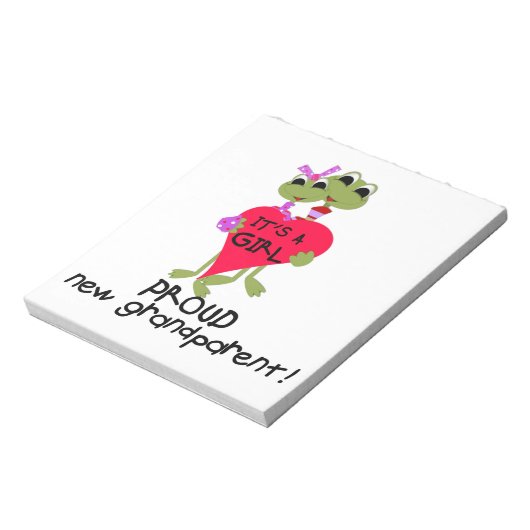 Frog Trots Grootouder van Meisje Gifts Notitieblok (Gedraaid)