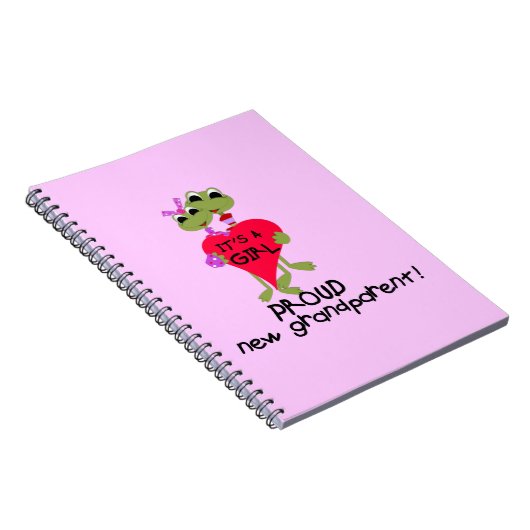 Frog Trots Grootouder van Meisje Gifts Notitieboek (Rechterzijde)