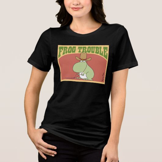 FROG TROUBLE, Sandra Boynton Official Apparel Tri-Blend Shirt (Voorkant)