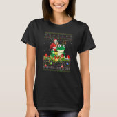 Frog  Ugly Santa Riding Frog Christmas T-shirt (Voorkant)