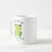 Frog Vertrouw volledig op God Pink Hearts Coffee M Koffiemok (Voorkant links)