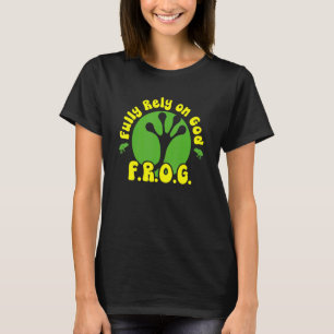 FROG vertrouwen volledig op God Christelijke kikke T-shirt
