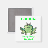 FROG (volledig vertrouwen op God) Magneet (Voorkant / Achterkant)