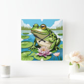Frog Wall Clock Vierkante Klok (Huis)