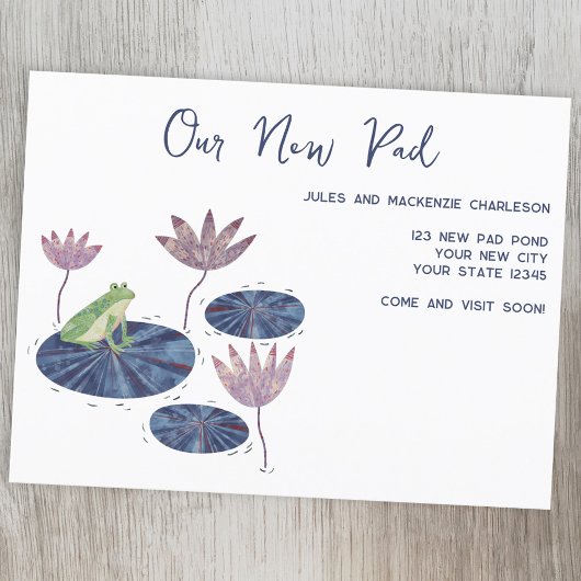 Frog Wijziging van adres Aankondiging Briefkaart