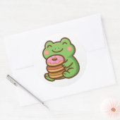 Frog With Donuts – Cute Animal Sticker (Enveloppe)