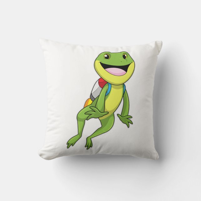 Frog with Jetpack Kussen (Voorkant)