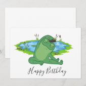Frog Yoga Happy Birthday Bedankkaart (Voorkant / Achterkant)