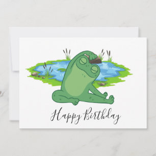 Frog Yoga Happy Birthday Bedankkaart