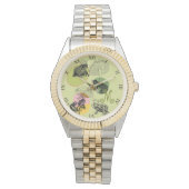 Frogcore en paddenstoelen Lover Aesthetisch monogr Horloge (Voorkant)