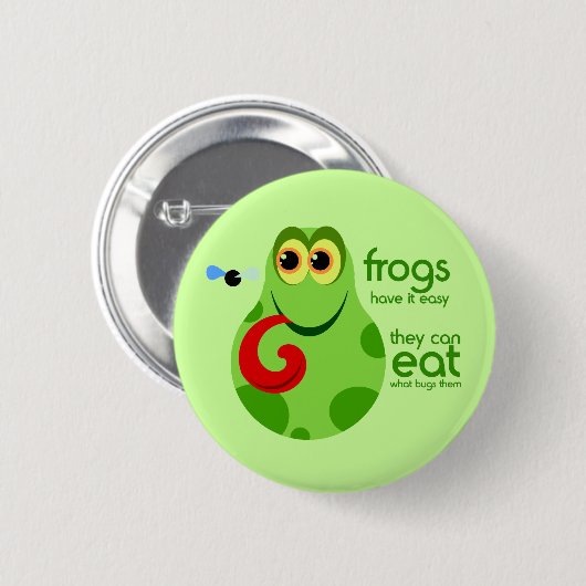 Froggie Button is helder groen (Voorkant /achterkant)