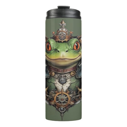 Froggie Frog Steampunk Design, Thermosbeker (Voorkant)