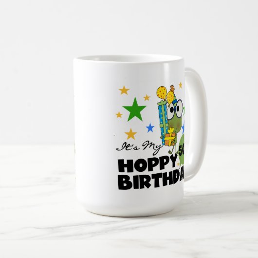 Froggie Hoppy 50th Birthday Koffiemok (Voorkant rechts)