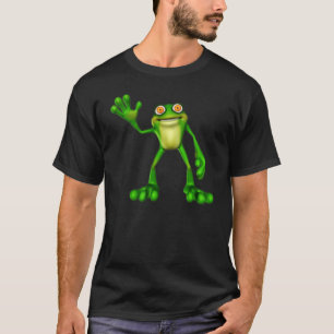 Froggie the Cute Cartoon Waving Frog T-shirt
