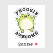 Froggin Geweldige Funny Frog Pun Sticker (Vel)
