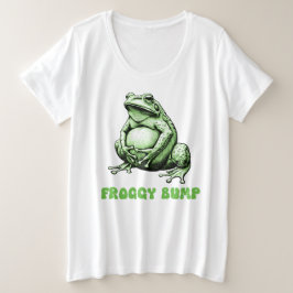Froggy Bump moederschap, in verwachting van mama Grote Maat T-shirt