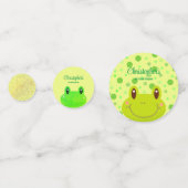 Froggy First Birday Party Frog Confetti (Devant)
