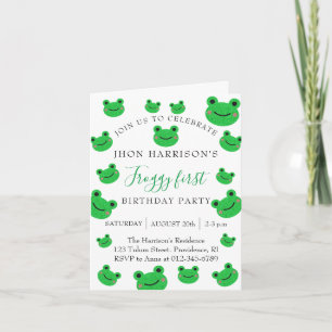 Froggy First Birthday Party Croaking Amphibian
