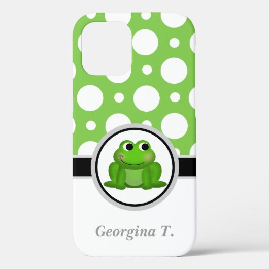 Froggy Green en White Polka Dot Case-Mate iPhone Case (Achterkant)